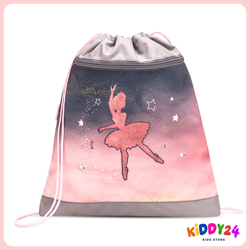 Ergonomisches Schulranzen-Set für Mädchen im eleganten Ballerina-Design – Black/Pink