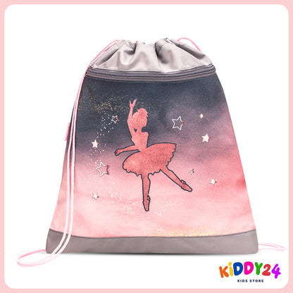 Ergonomisches Schulranzen-Set für Mädchen im eleganten Ballerina-Design – Black/Pink
