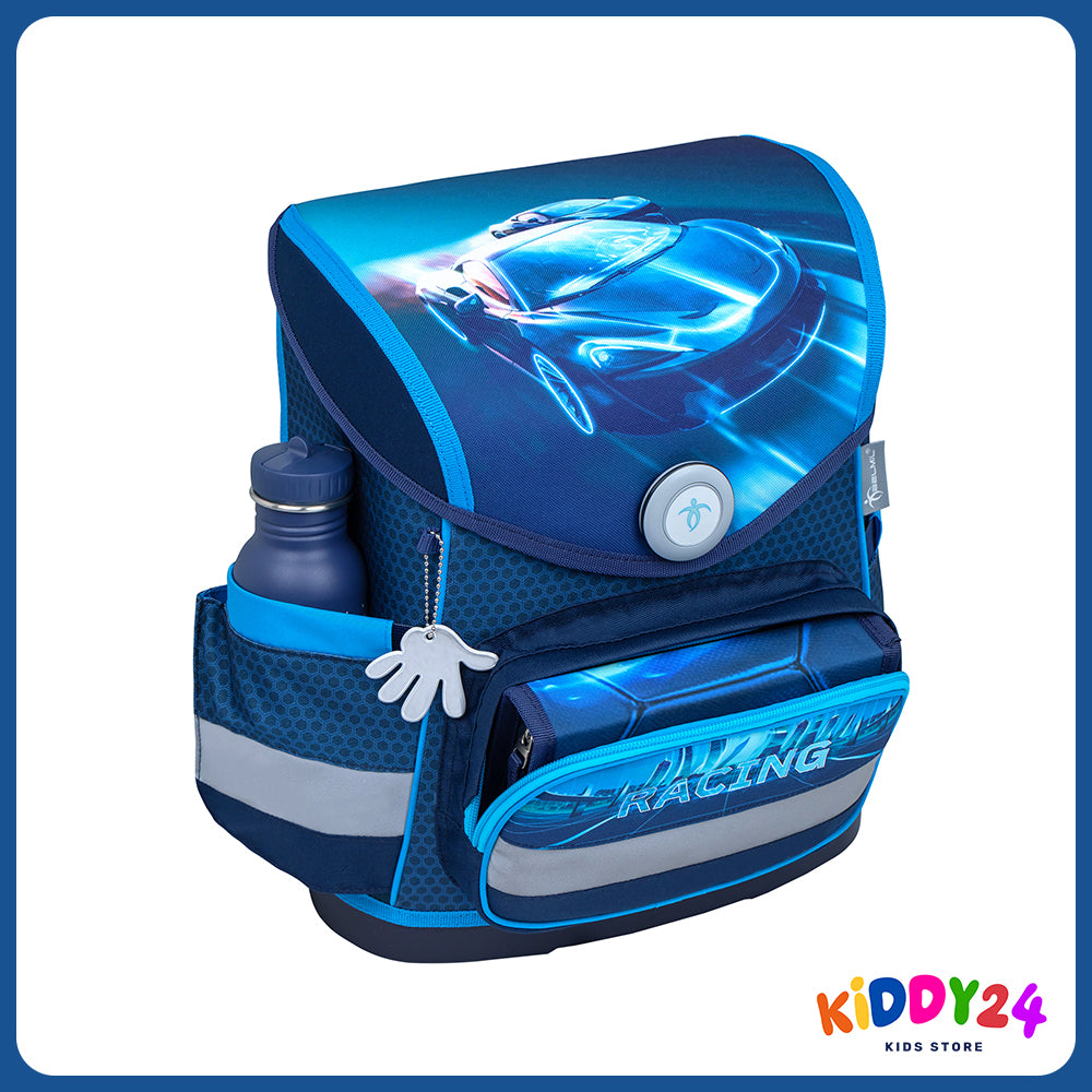 Ergonomisches Schulranzen-Set für Jungen – Racing Blue Neon