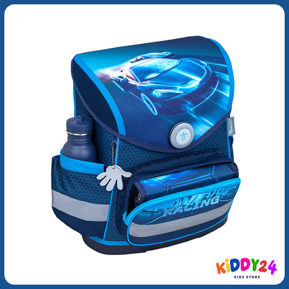 Ergonomisches Schulranzen-Set für Jungen – Racing Blue Neon