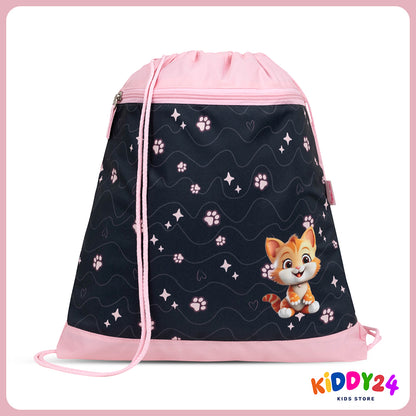 Ergonomisches Schulranzen-Set für Mädchen – Classy Cute Kitten (4-teilig)